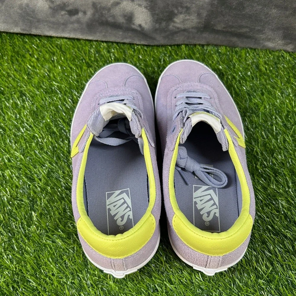 Vans Sport Low Sneakers Womens Size 7 Purple Green Suede Skate Shoes